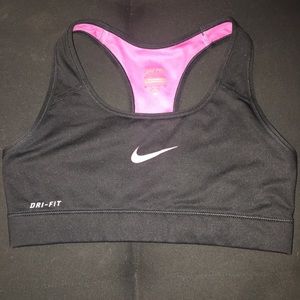 Black and Pink Nike Sports Bra